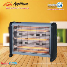 APG electric quartz glass tube heater with adjustable thermostat control and safety tip-over switch